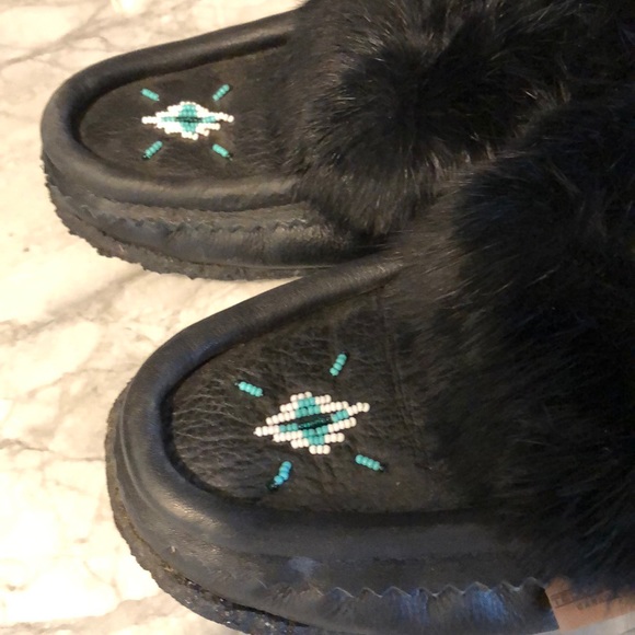 Fur leather moccasin stripper shoes size 9 Canada - Picture 3 of 4